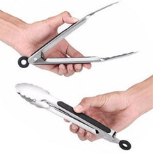 Load image into Gallery viewer, Stainless Steel Silicone Handle Kitchen Food Meat Barbecue Clip, 9 inch, 12 inch, 14 inch, 16 inch