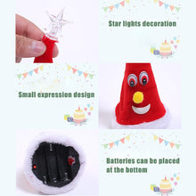 Load image into Gallery viewer, 6 inch Electric Cap Christmas Swing Tree Hat Christmas Ornaments Props, Shake Cap with Music, Shake Cap with Pentagram Light, Swing Tree with Bell, Swing Tree with Pentagram Light