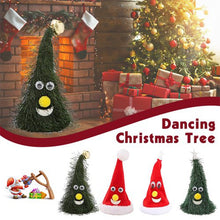 Load image into Gallery viewer, 6 inch Electric Cap Christmas Swing Tree Hat Christmas Ornaments Props, Shake Cap with Music, Shake Cap with Pentagram Light, Swing Tree with Bell, Swing Tree with Pentagram Light