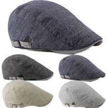 Load image into Gallery viewer, Thin Retro British Style Adjustable Shade Cotton Linen Beret