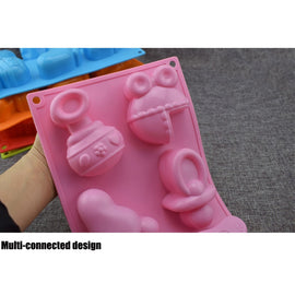Silicone Baby Toys Shape Bakeware Mold Jelly Pudding Chocolate Cake Decoration, Random Color Delivery, Baby Toys Shape