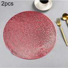 Load image into Gallery viewer, 2 PCS Fashion Round Hollow Placemats PVC Table Mats Coffee Cup Pad