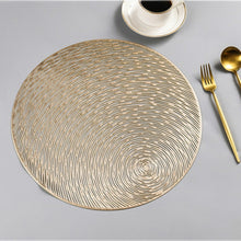 Load image into Gallery viewer, 2 PCS Fashion Round Hollow Placemats PVC Table Mats Coffee Cup Pad