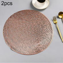 Load image into Gallery viewer, 2 PCS Fashion Round Hollow Placemats PVC Table Mats Coffee Cup Pad