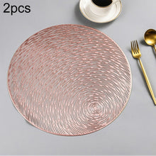 Load image into Gallery viewer, 2 PCS Fashion Round Hollow Placemats PVC Table Mats Coffee Cup Pad