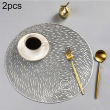 Load image into Gallery viewer, 2 PCS Fashion Round Hollow Placemats PVC Table Mats Coffee Cup Pad