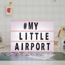 Load image into Gallery viewer, Alphabet Handmade Puzzle Light Box Decoration Night Light Home Decoration with Black and White Card, Pink box pink strip, White box white strip, Black box black strip, Black box white strip