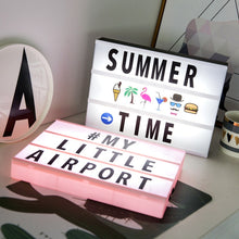 Load image into Gallery viewer, Alphabet Handmade Puzzle Light Box Decoration Night Light Home Decoration with Black and White Card, Pink box pink strip, White box white strip, Black box black strip, Black box white strip