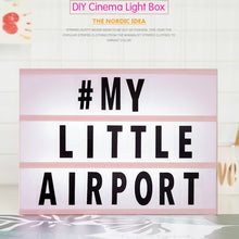 Load image into Gallery viewer, Alphabet Handmade Puzzle Light Box Decoration Night Light Home Decoration with Black and White Card, Pink box pink strip, White box white strip, Black box black strip, Black box white strip