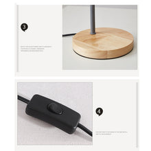 Load image into Gallery viewer, E27 Button Switch Wood Table Lamp Metal Shade Desk Light Bedside Reading Book Light Home Decor