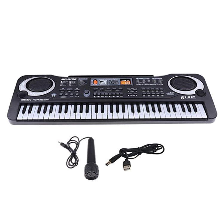 MQ-6106 61-key Multi-function Children Simulation Electronic Piano Children Intelligence Music Toys, EU Plug