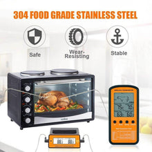 Load image into Gallery viewer, Wireless Remote BBQ Thermometer Dual Probe Digital Cooking Meat Food Oven Thermometer, DTH-106