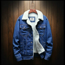 Load image into Gallery viewer, Men Winter Wool Liner Jean Jackets Outerwear Warm Denim Coats, S, M, L, XL, XXL, XXXL, XXXXL, XXXXXL, XXXXXXL