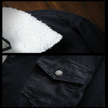 Load image into Gallery viewer, Men Winter Wool Liner Jean Jackets Outerwear Warm Denim Coats, S, M, L, XL, XXL, XXXL, XXXXL, XXXXXL, XXXXXXL