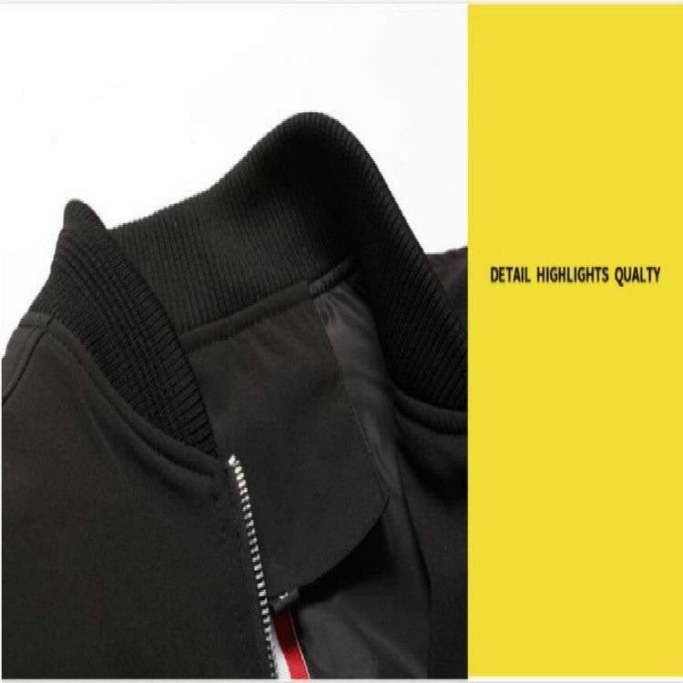 Men Zipper Jacket Male Casual Streetwear Hip Hop Slim Fit Pilot Coat Men Clothing, L, XXL, XXXXL