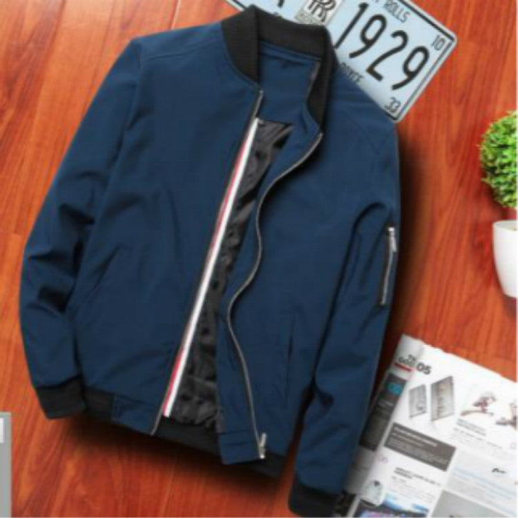 Men Zipper Jacket Male Casual Streetwear Hip Hop Slim Fit Pilot Coat Men Clothing, L, XXL, XXXXL