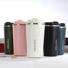 Load image into Gallery viewer, Smart Version Double Stainless steel 304 Coffee Mug Car Thermos Mug Travel Thermo Cup, 380ml Black, 380ml Green, 380ml Blue, 380ml Pink, 380ml White, 510ml White, 510ml Black, 510ml Green, 510ml Blue, 510ml Pink