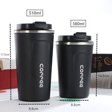 Load image into Gallery viewer, Smart Version Double Stainless steel 304 Coffee Mug Car Thermos Mug Travel Thermo Cup, 380ml Black, 380ml Green, 380ml Blue, 380ml Pink, 380ml White, 510ml White, 510ml Black, 510ml Green, 510ml Blue, 510ml Pink