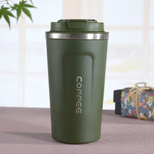 Load image into Gallery viewer, Smart Version Double Stainless steel 304 Coffee Mug Car Thermos Mug Travel Thermo Cup, 380ml Black, 380ml Green, 380ml Blue, 380ml Pink, 380ml White, 510ml White, 510ml Black, 510ml Green, 510ml Blue, 510ml Pink