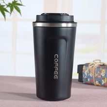 Load image into Gallery viewer, Smart Version Double Stainless steel 304 Coffee Mug Car Thermos Mug Travel Thermo Cup, 380ml Black, 380ml Green, 380ml Blue, 380ml Pink, 380ml White, 510ml White, 510ml Black, 510ml Green, 510ml Blue, 510ml Pink