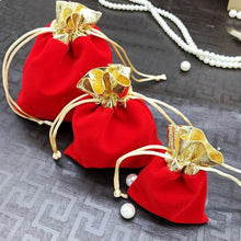 Load image into Gallery viewer, Velvet Bag Jewelry Storage Bag Christmas New Year Holiday Blessing Bag, 7x9cm, 10x12cm, 12x15cm