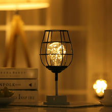 Load image into Gallery viewer, Retro Classic Iron Art LED Table Lamp Reading Lamp Night Light Bedroom Lamp Desk Lighting Home Decoration, Red Wine Glass, Red Wine Bottle, Wake up Bottle, Separate Jug, Red Ｗine Glass + Red Ｗine Bottle, Red Wine + Red Wine + Hangover
