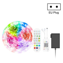 Load image into Gallery viewer, Bluetooth Suit Smart Music Sound Control Light Strip Non-waterproof 5050 RGB Colorful Atmosphere LED Light Strip With 24-Keys Remote Control, 5M 150 LEDs, 5M 300 LEDs, 10M 300 LEDs, 10M 600 LEDs, 15M 450 LEDs, 15M 270 LEDs, 20M 360 LEDs, 30M 540 LEDs
