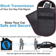 Load image into Gallery viewer, Antimagnetic RFID Car Key Mobile Phone Bag Shielding Set Radiation Cell Phone Pocket, 2 PCS 13 x 8.5cm