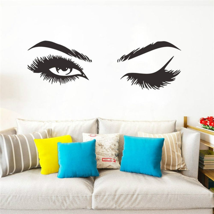 2 PCS/Set Makeup Shop Beauty Studio Decoration Personality Eyebrow Wall Sticker