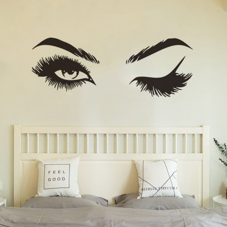 2 PCS/Set Makeup Shop Beauty Studio Decoration Personality Eyebrow Wall Sticker