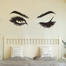 Load image into Gallery viewer, 2 PCS/Set Makeup Shop Beauty Studio Decoration Personality Eyebrow Wall Sticker