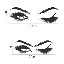 Load image into Gallery viewer, 2 PCS/Set Makeup Shop Beauty Studio Decoration Personality Eyebrow Wall Sticker