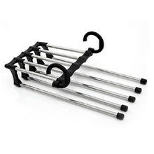Load image into Gallery viewer, Multifunctional  5 in 1 Telescopic Folding Wardrobe Magic Trousers Rack, 5 in 1 Telescopic Rack