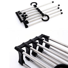 Load image into Gallery viewer, Multifunctional  5 in 1 Telescopic Folding Wardrobe Magic Trousers Rack, 5 in 1 Telescopic Rack