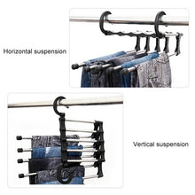 Load image into Gallery viewer, Multifunctional  5 in 1 Telescopic Folding Wardrobe Magic Trousers Rack, 5 in 1 Telescopic Rack
