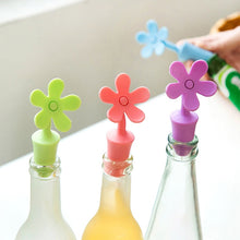 Load image into Gallery viewer, 5 PCS Silicone Wine Stopper Flower Beer Stopper, 5 PCS Flower Shape(Purple), 5 PCS Flower Shape(Red), 5 PCS Flower Shape(Blue)