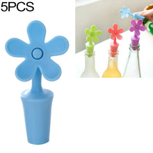 Load image into Gallery viewer, 5 PCS Silicone Wine Stopper Flower Beer Stopper, 5 PCS Flower Shape(Purple), 5 PCS Flower Shape(Red), 5 PCS Flower Shape(Blue)