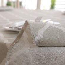 Load image into Gallery viewer, Cotton and Geometric Rhombus Gray LaceTablecloth, 60x60cm, 70x70cm, 90x90cm, 100x140cm, 120x120cm, 140x140cm, 90x150cm, 140x160cm, 120x160cm, 140x180cm, 130x180cm, 140x200cm, 140x220cm, 140x250cm
