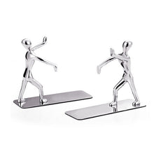 Load image into Gallery viewer, Pair Small Person Standing Decoration Creative Desk Bookshelf Metal Book Push Plate, Book Push Plate
