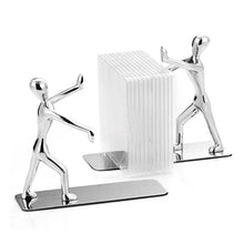 Load image into Gallery viewer, Pair Small Person Standing Decoration Creative Desk Bookshelf Metal Book Push Plate, Book Push Plate