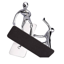 Load image into Gallery viewer, Pair Small Person Standing Decoration Creative Desk Bookshelf Metal Book Push Plate, Book Push Plate