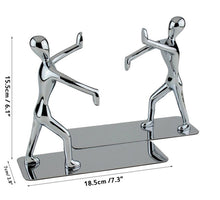 Load image into Gallery viewer, Pair Small Person Standing Decoration Creative Desk Bookshelf Metal Book Push Plate, Book Push Plate