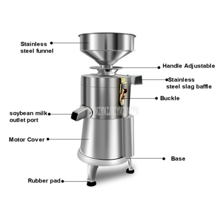 Household Stainless Steel Refiner Large Capacity  Slurry Separation Fresh Grinding Soymilk Tofu Machine, CN Plug, 100/1100W, 125/1500W, 130/1800W, 150/2200W
