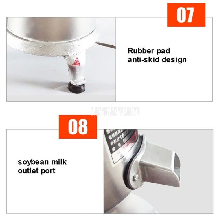 Household Stainless Steel Refiner Large Capacity  Slurry Separation Fresh Grinding Soymilk Tofu Machine, CN Plug, 100/1100W, 125/1500W, 130/1800W, 150/2200W