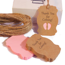 Load image into Gallery viewer, 50pcs / Set Thank You For Coming Kraft Paper Baby Shower Birthday Party Lable
