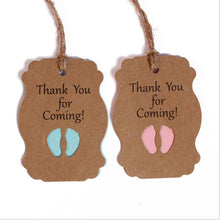 Load image into Gallery viewer, 50pcs / Set Thank You For Coming Kraft Paper Baby Shower Birthday Party Lable