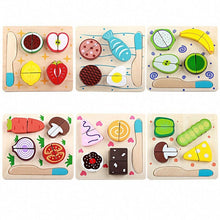 Load image into Gallery viewer, Children Wooden Cutting Fruits and Vegetables Educational Toys Kitchen Pretend Game Cooking Educational Toys