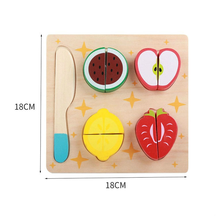 Children Wooden Cutting Fruits and Vegetables Educational Toys Kitchen Pretend Game Cooking Educational Toys