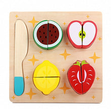 Load image into Gallery viewer, Children Wooden Cutting Fruits and Vegetables Educational Toys Kitchen Pretend Game Cooking Educational Toys