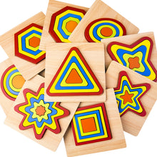 Load image into Gallery viewer, DIY Creative 3D Wooden Puzzle Geometry Shape Puzzle Children Educational Toys